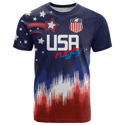 Custom Rugby USA T-Shirt American Icon Graphic Tee