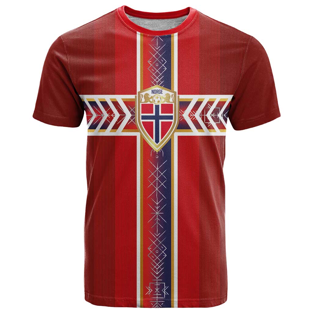 Custom Norway National Football T-Shirt Vikings Heritage Sporty Style Graphic Tee