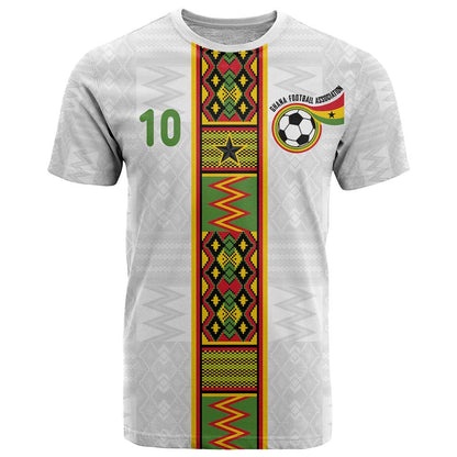 Custom Ghana National Football T-Shirt Traditional African Motifs Sporty Style Graphic Tee