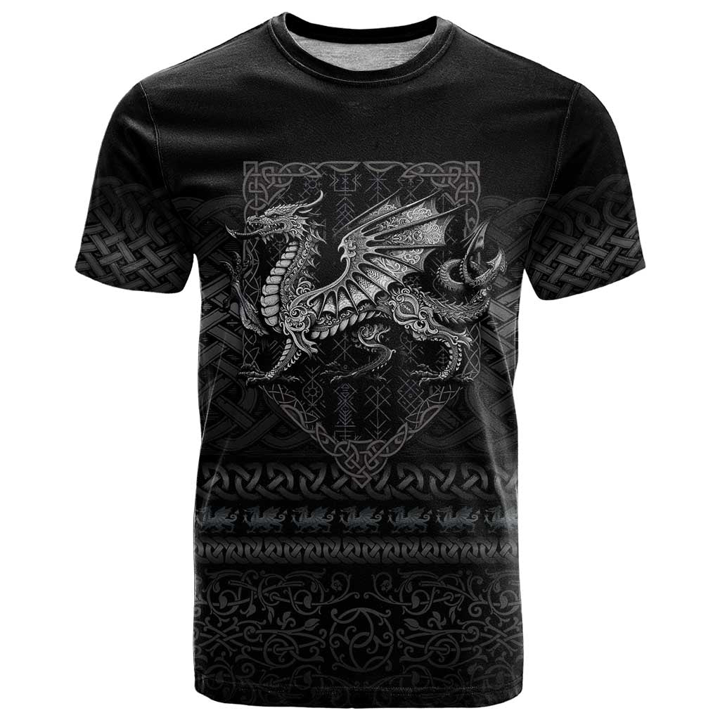 Welsh Celtic Culture T-Shirt Wales Y Ddraig Goch with Knot Graphic Tee