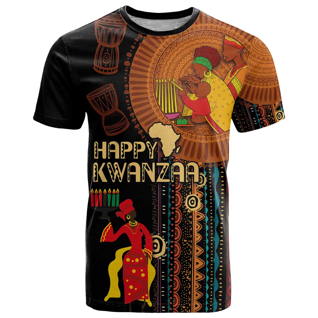 Happy Kwanzaa African Tribal Pattern T-Shirt Graphic Tee