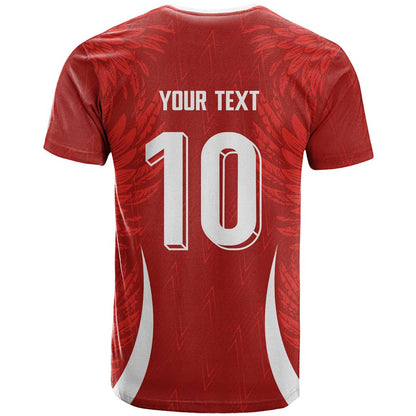 Custom Albania National Football T-Shirt The Wings Sporty Style Graphic Tee