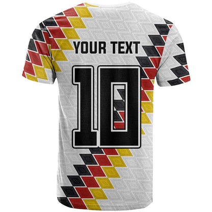 Custom Germany National Football T-Shirt Inspired German Flag and Bavarian Renaissance Motifs Graphic Tee