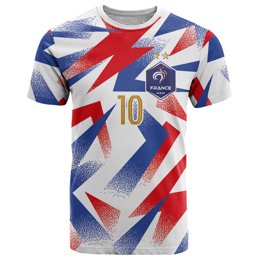 Custom France National Football T-Shirt Flag-Inspired Graphics Graphic Tee