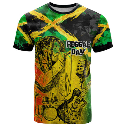 Jamaican Reggae Singer T-Shirt B-Marley Reggae Grunge Graphic Tee