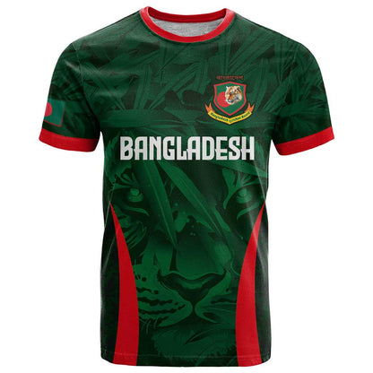 Custom Bangladesh Cricket T-Shirt The Tigers Green-Red Glory Graphic Tee