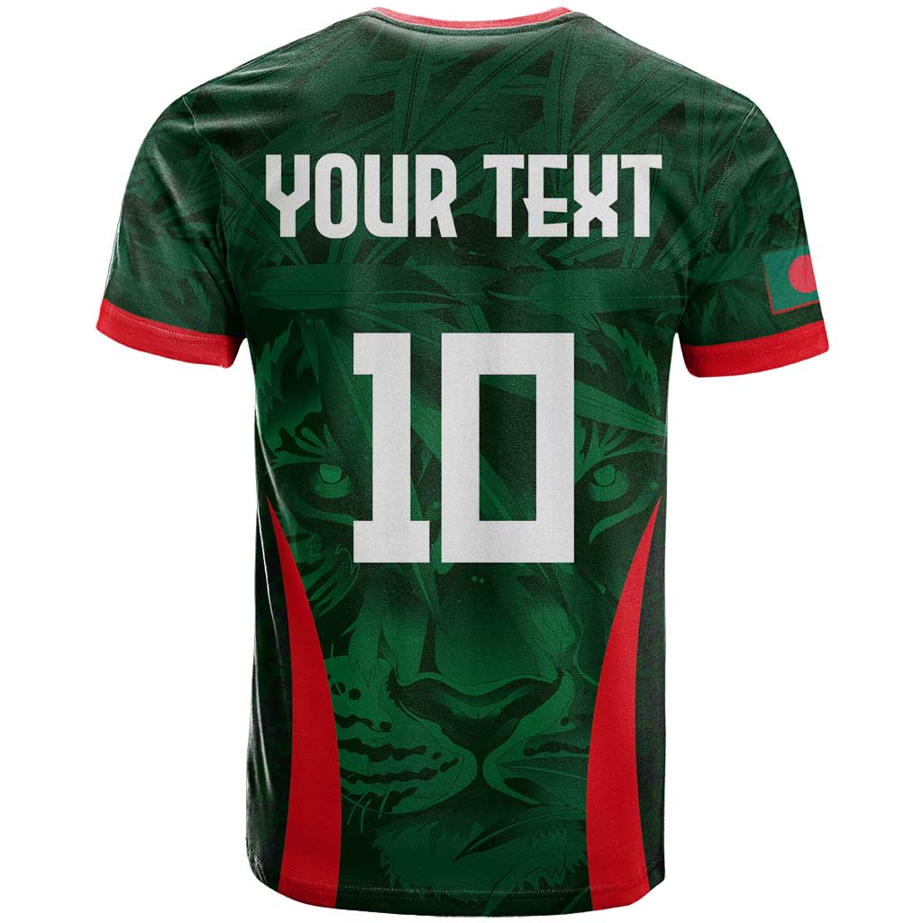 Custom Bangladesh Cricket T-Shirt The Tigers Green-Red Glory Graphic Tee
