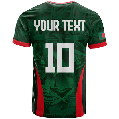 Custom Bangladesh Cricket T-Shirt The Tigers Green-Red Glory Graphic Tee