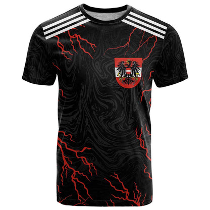 Custom Austria Football 2024 Go Champion T-Shirt Away Color Graphic Tee