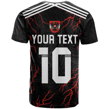 Custom Austria Football 2024 Go Champion T-Shirt Away Color Graphic Tee