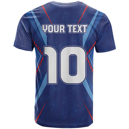 Custom Haiti National Football T-Shirt Sporty Style Graphic Tee