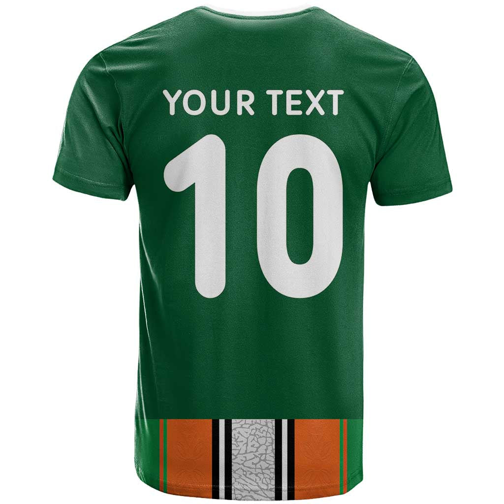 Custom Ivory Coast National Football T-Shirt Les Elephants-Striped Sport Style Graphic Tee