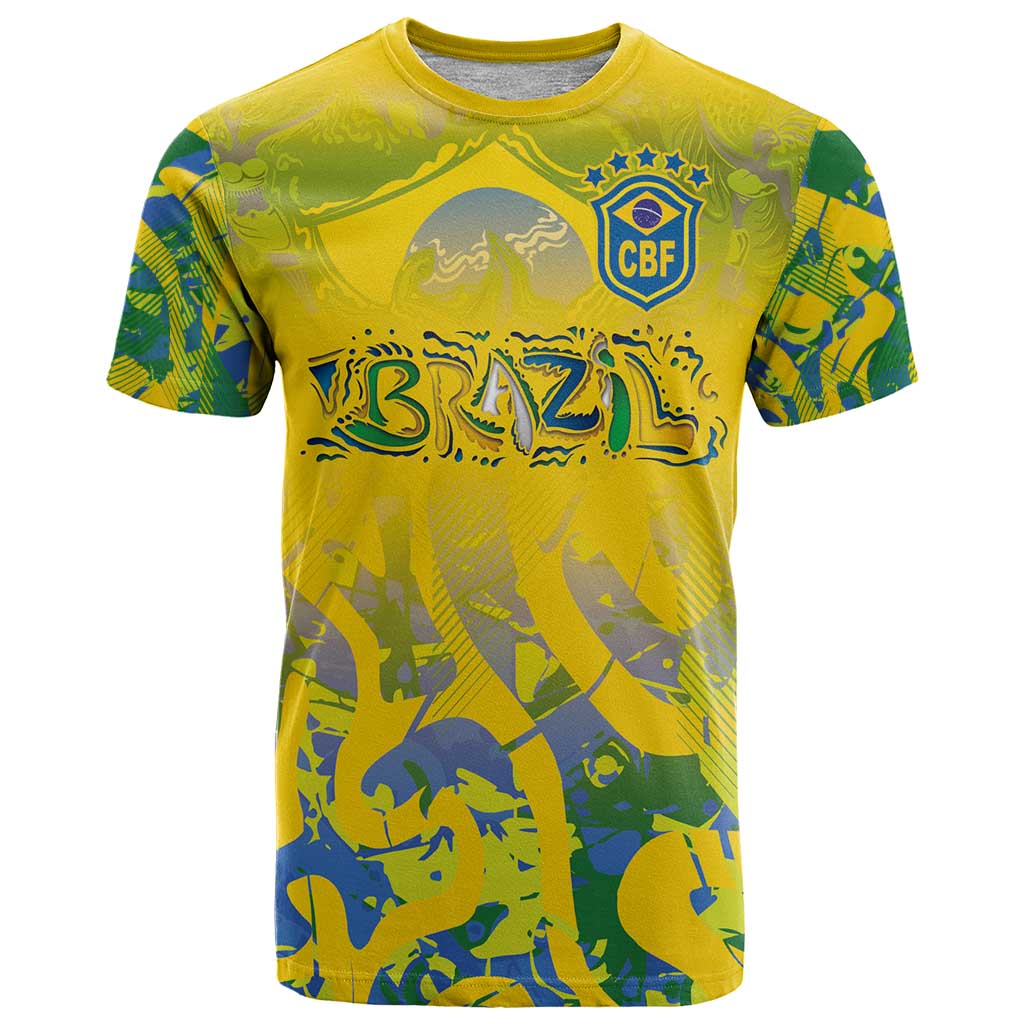 Custom Brazil Football Champion 2024 T-Shirt Graphic Tee