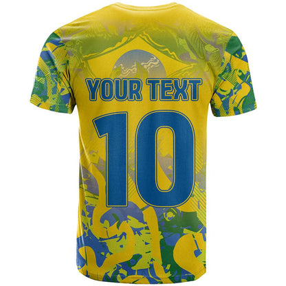 Custom Brazil Football Champion 2024 T-Shirt Graphic Tee