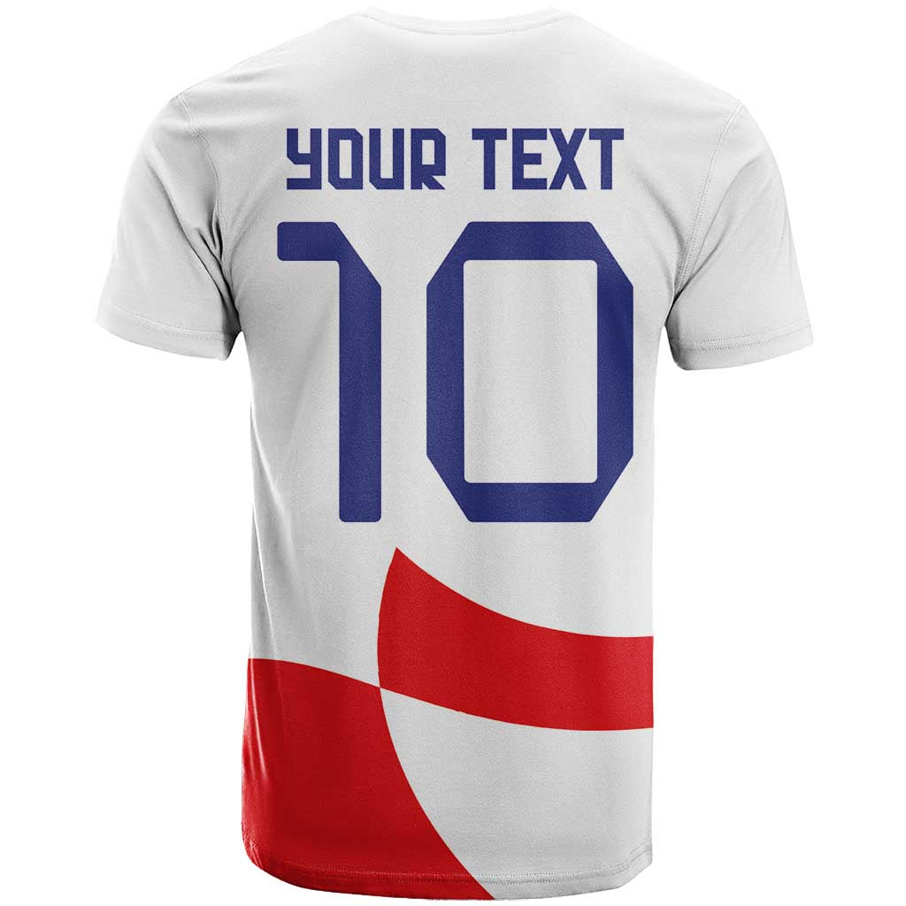 Custom Croatia National Football T-Shirt Reds and Whites Checkered Graphic Tee