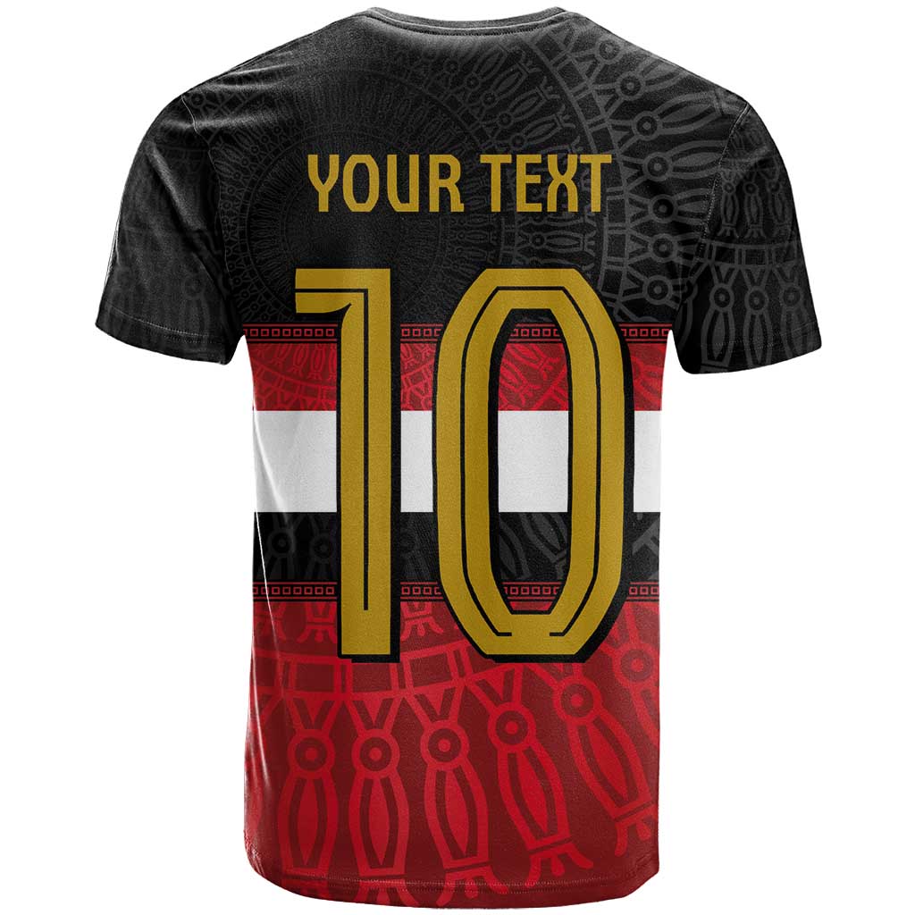 Custom Egypt National Football T-Shirt Egyptian Geometric and Flag Graphic Tee