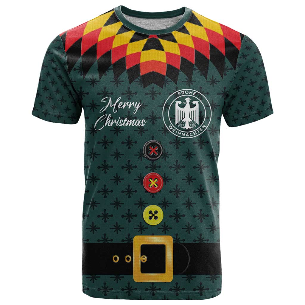 Custom German Christmas T-Shirt German Football Jersey mix Santa Suit Style Graphic Tee