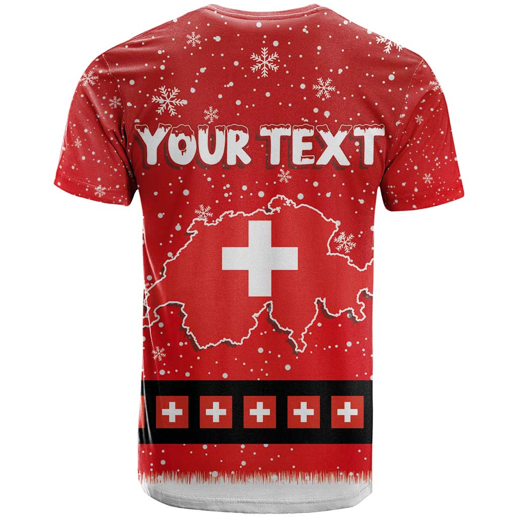 Personalized Swiss Christmas - Designed in Santa Suit T-Shirt Graphic Tee