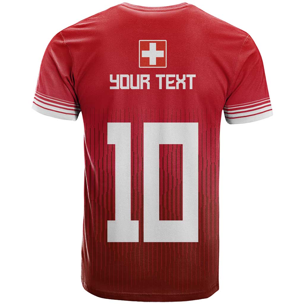 Custom Swiss Football Jersey for The Champions T-Shirt Graphic Tee