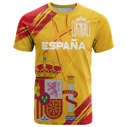Custom Basketball Fan Jersey Spanish T-Shirt Royal Seal of España Graphic Tee