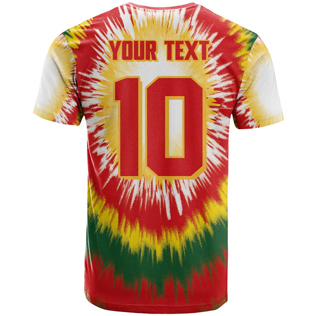 Custom Lithuania Basketball T-Shirt Champions Skeleton of The Baltic Tie Dye Style Graphic Tee