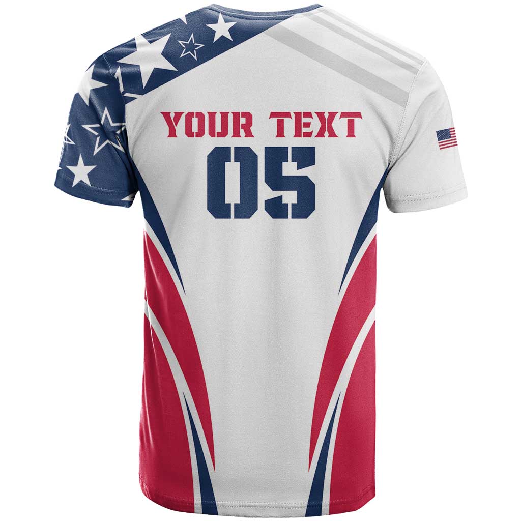 Custom USA Rugby 2024 T-Shirt Eagles Reigns Supreme White Version Graphic Tee