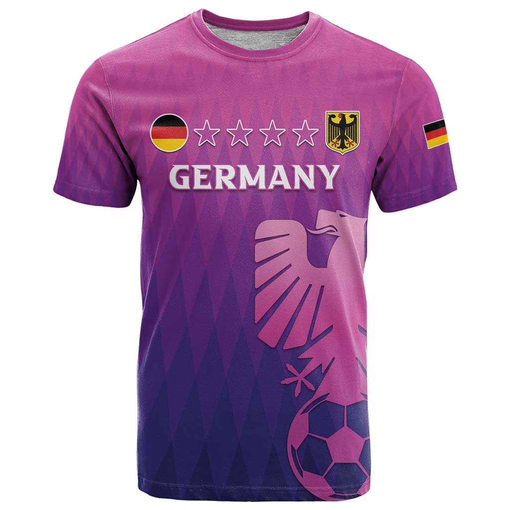 Custom Germany 2024 Football T-Shirt Go Champions Nationalelf Pink Version Graphic Tee