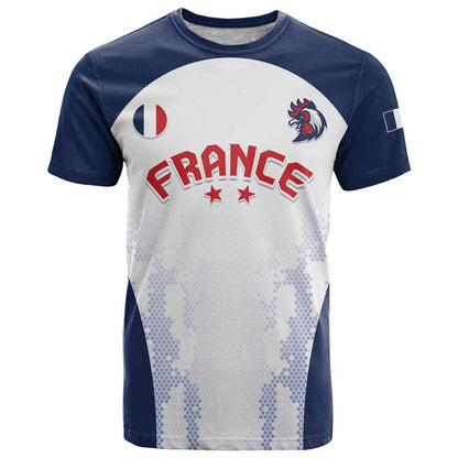 Custom France 2024 Football T-Shirt Go Champions Les Bleus Graphic Tee