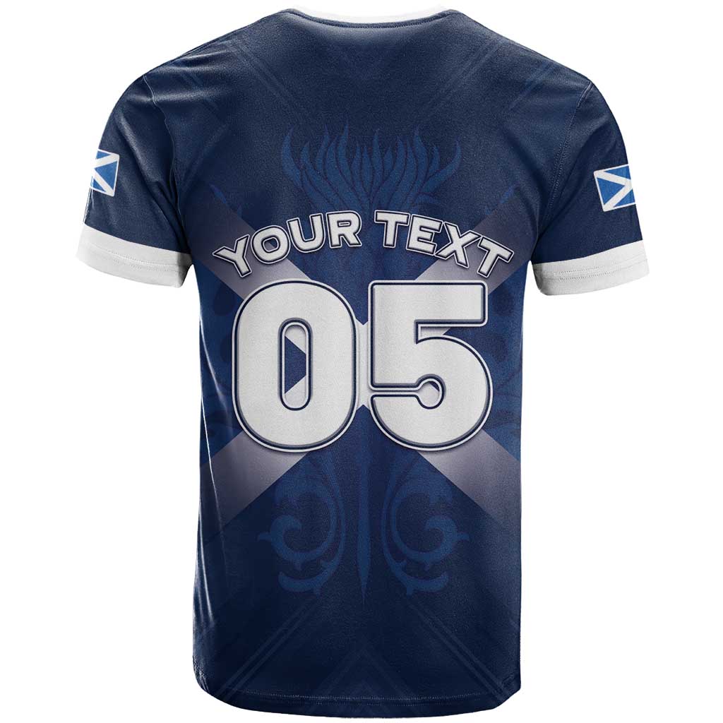 Custom Scotland Rugby 2026 T-Shirt Scottish Thistle Flag Style Graphic Tee