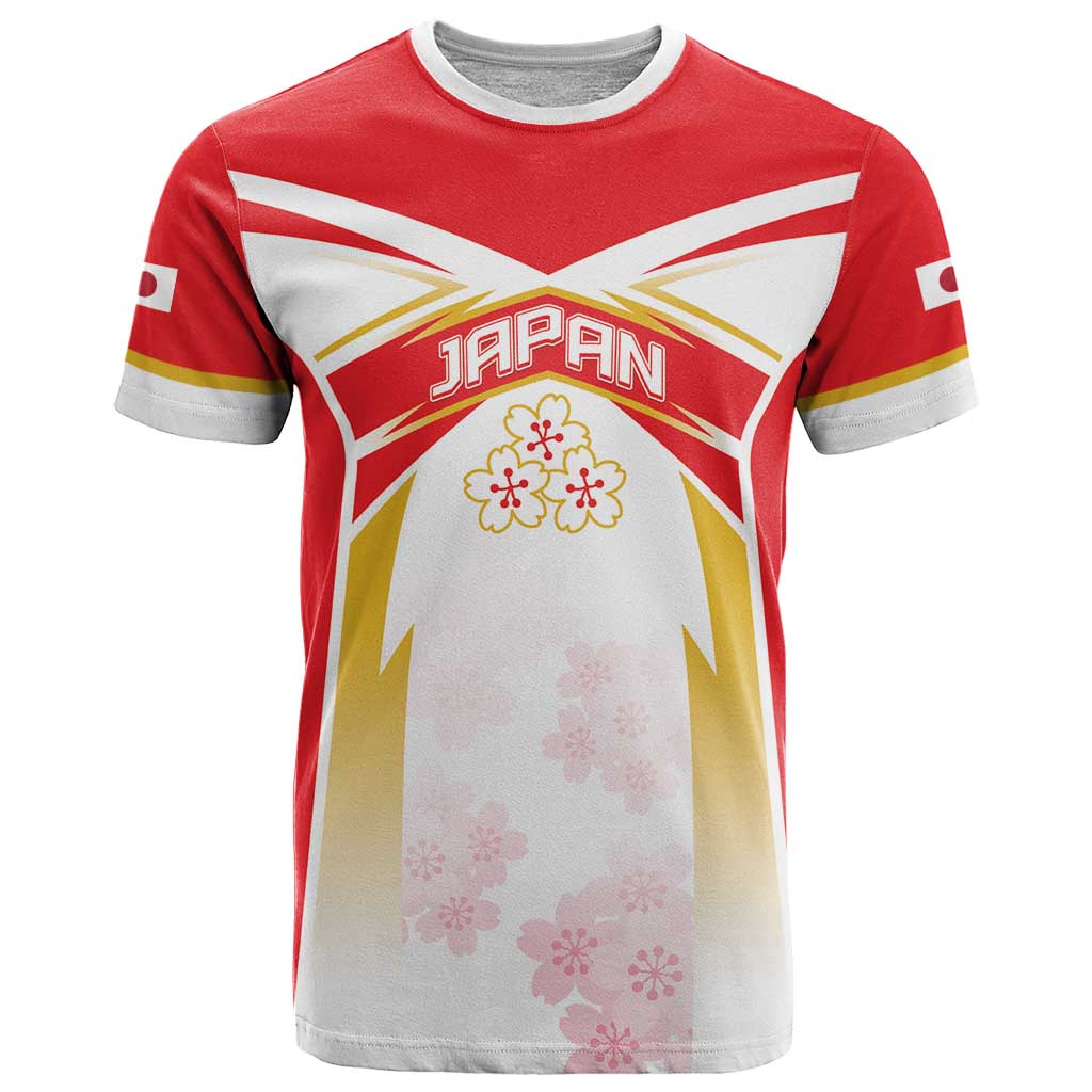 Custom Japan Rugby 2024 T-Shirt Go Cherry Blossoms Graphic Tee