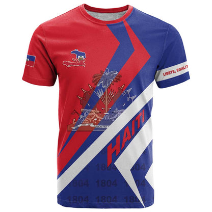 Personalised Haiti 1804 T-Shirt Coat Of Arms Simple Style Graphic Tee
