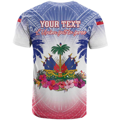Personalised Haiti Independence Day T-Shirt Neg Maron Polynesian Style Graphic Tee