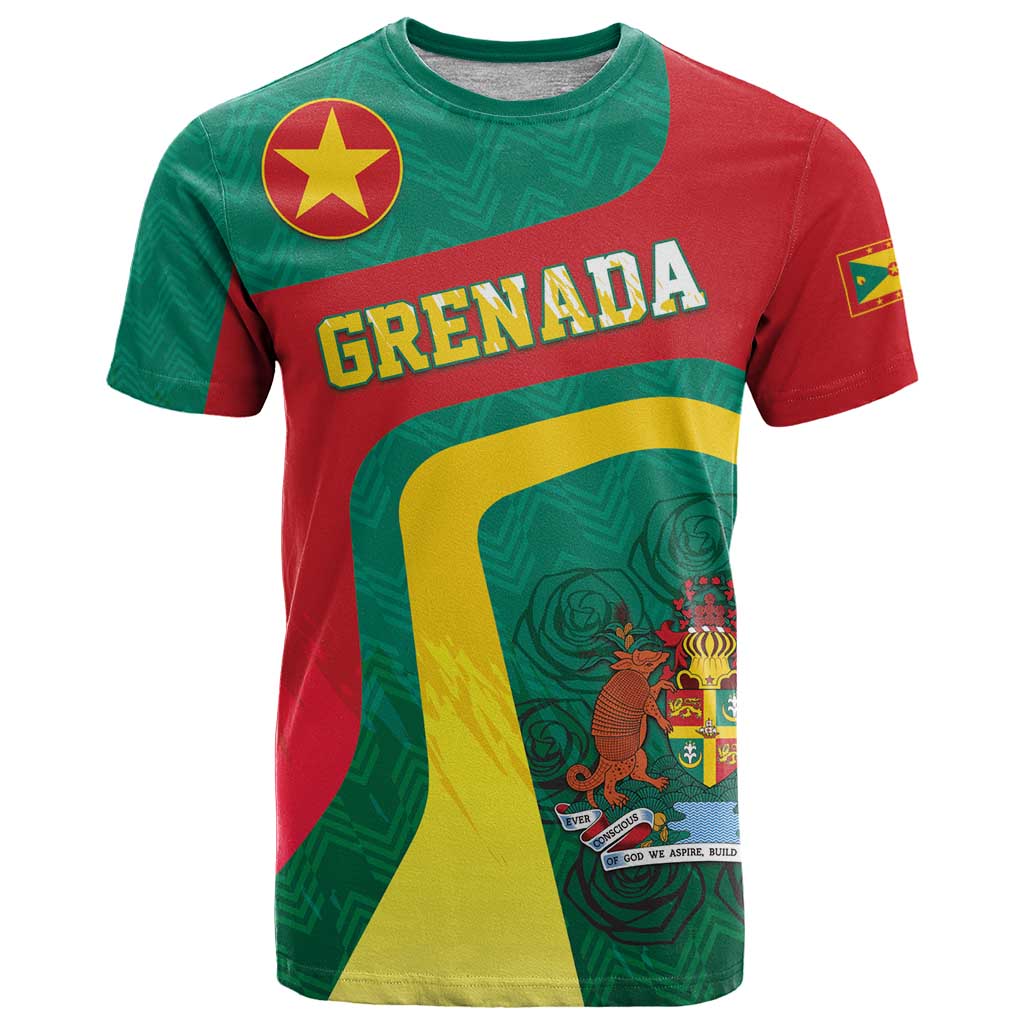 Personalised Grenada T-Shirt Coat Of Arms Unique Style Graphic Tee