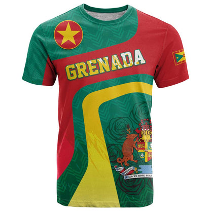 Personalised Grenada T-Shirt Coat Of Arms Unique Style Graphic Tee