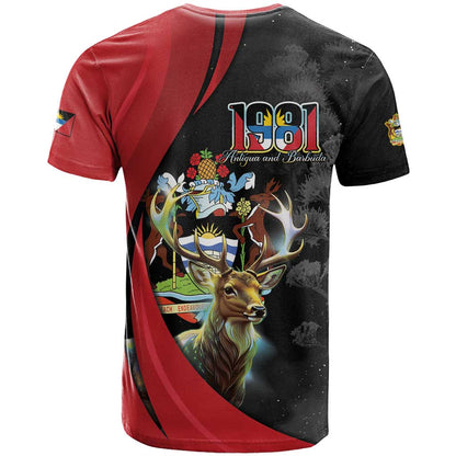Antigua And Barbuda 1981 T-Shirt Happy Independence Day Graphic Tee