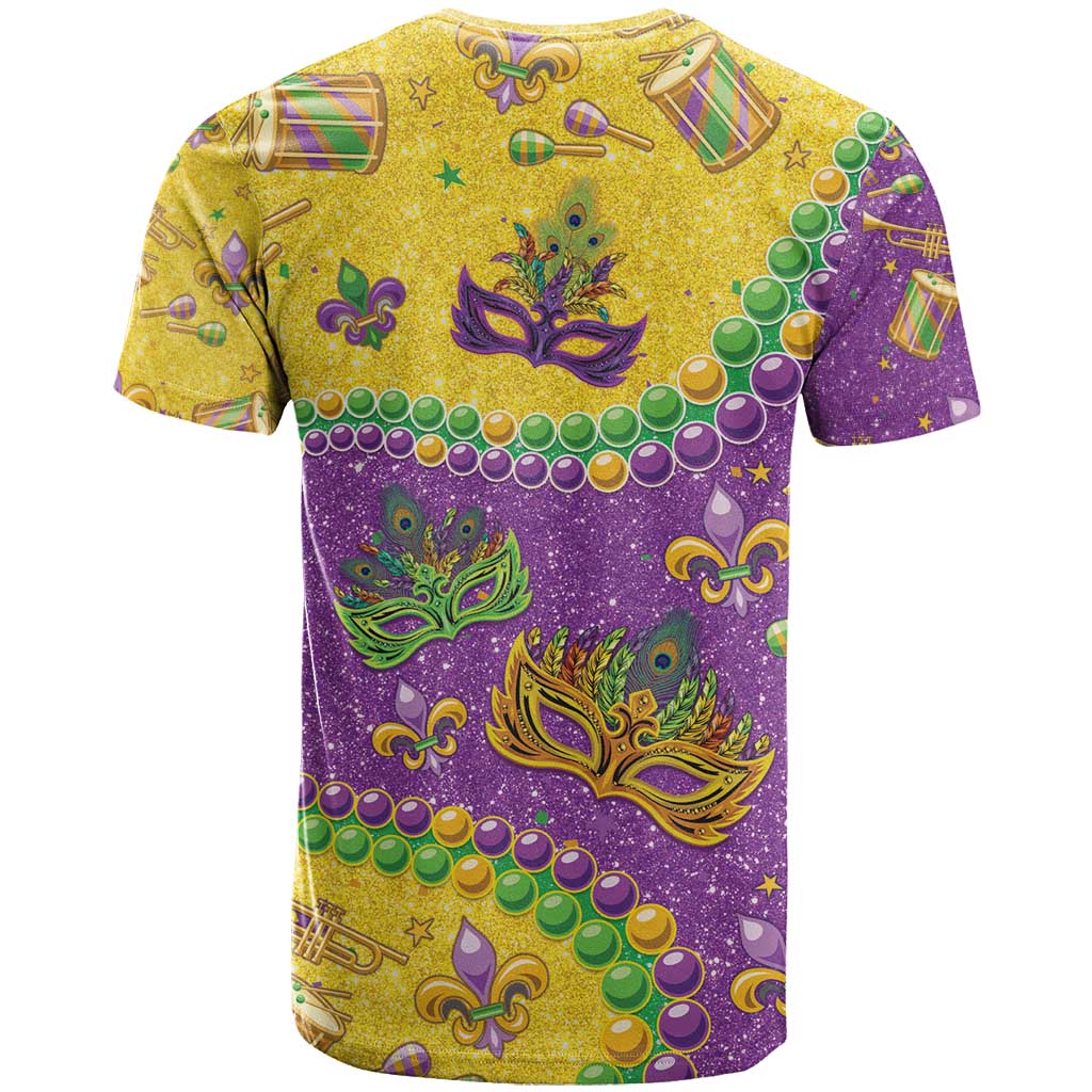 Mardi Gras Is In Our Soul T-Shirt Glitter Style Graphic Tee