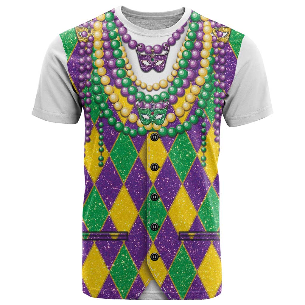 Mardi Gras T-Shirt Cosplay Costume Glitter Style Graphic Tee