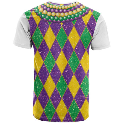 Mardi Gras T-Shirt Cosplay Costume Glitter Style Graphic Tee
