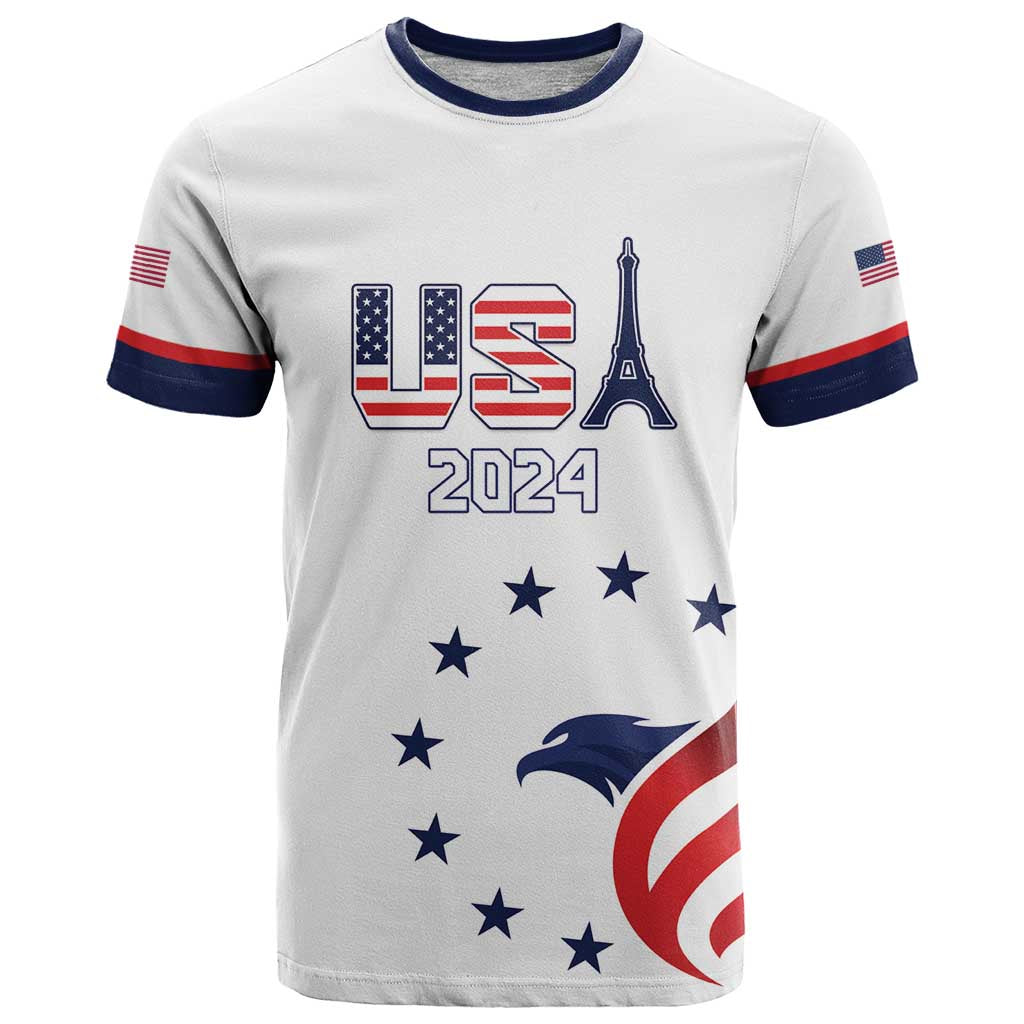 Custom USA 2024 Paris T-Shirt United States Sport Graphic Tee