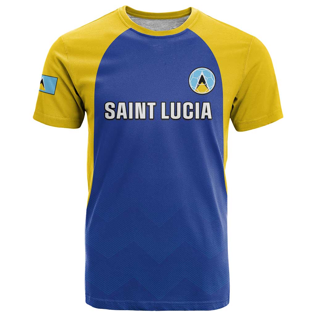 Custom Saint Lucia Football T-Shirt Sporty Style Graphic Tee