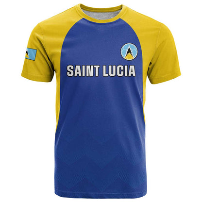 Custom Saint Lucia Football T-Shirt Sporty Style Graphic Tee