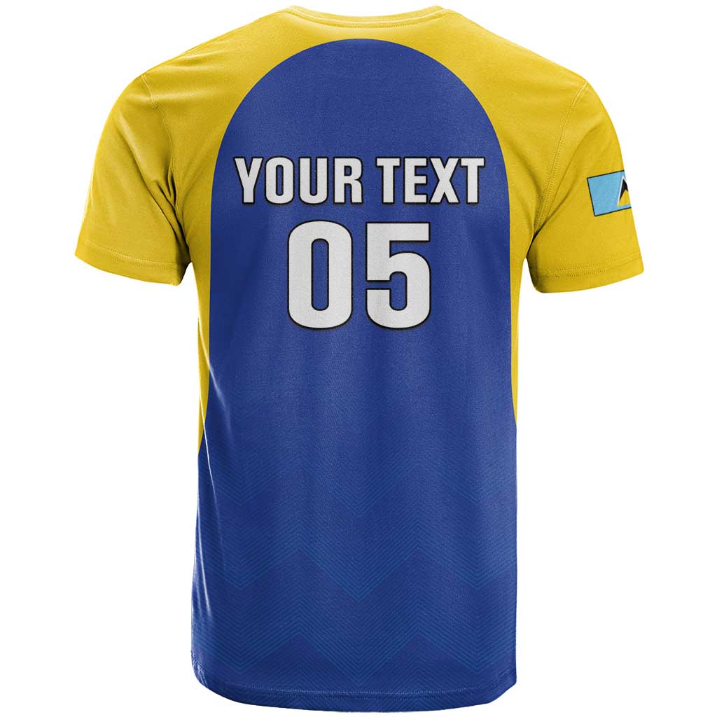 Custom Saint Lucia Football T-Shirt Sporty Style Graphic Tee