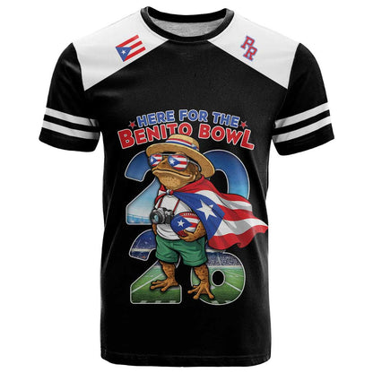 Custom Puerto Rico Coqui Frog T-Shirt Here For The Benito Bowl Graphic Tee
