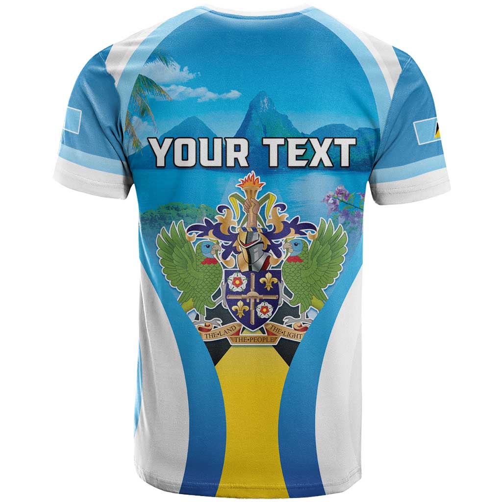 Personalized Saint Lucia 1979 T-Shirt Happy Independence Day Graphic Tee