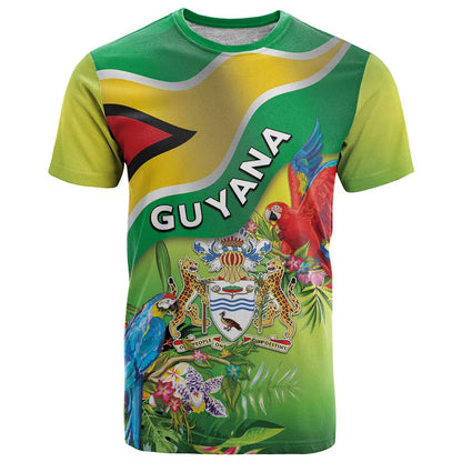 Guyana Republic Day T-Shirt Happy Mashramani Flag Style Graphic Tee