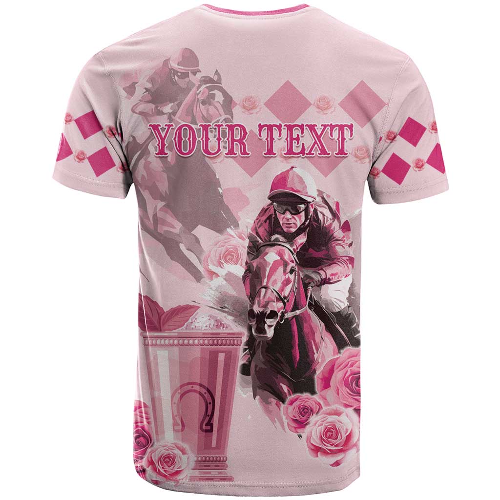 Personalized Kentucky Horse Racing T-Shirt 151st Anniversary Mint Julep Pink Version Graphic Tee