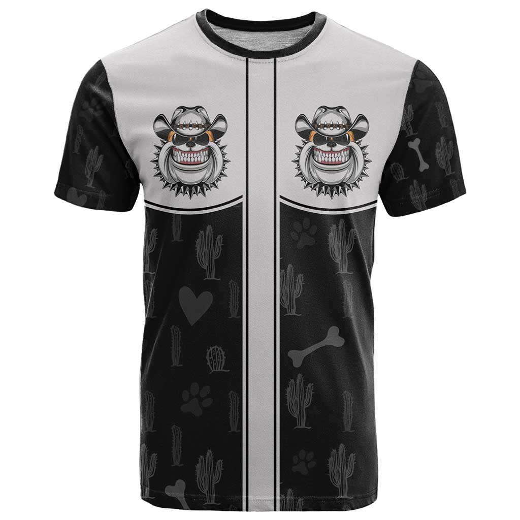 Cowdog T-Shirt Cowboy Bulldog Retro Western Yoke Graphic Tee