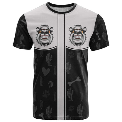 Cowdog T-Shirt Cowboy Bulldog Retro Western Yoke Graphic Tee