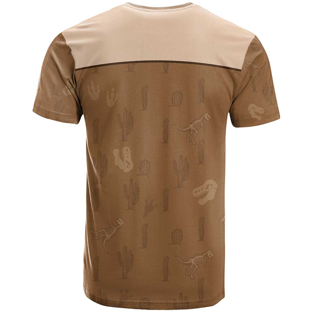 Cowgirl Dinosaur T-Shirt Retro Western Yoke Graphic Tee
