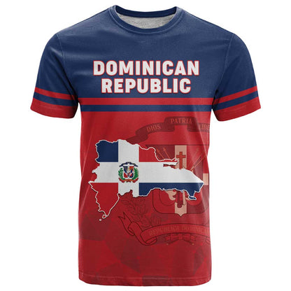 Personalized Dominican Republic T-Shirt Dominicana Flag Map Graphic Tee